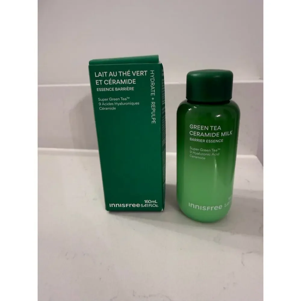 New Innisfree Green Tea Ceramide Milk Barrier Essence 160mL Hydrating